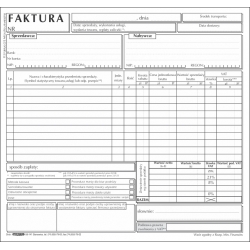 Druki samokopiujące Stolgraf Faktura VAT brutto uniwersalna, format  2/3 A4, 100 kartek (F13)