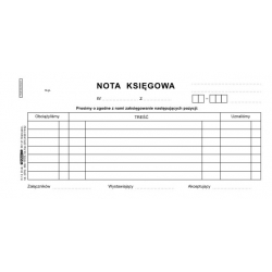 Druki samokopiujące Stolgraf Nota księgowa, format 1/3 A4, 100 kartek (K-12)