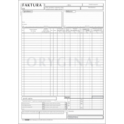 Druki samokopiujące Stolgraf faktura VAT uniwersalna, format A4 (1+1), 100 kartek (F20)