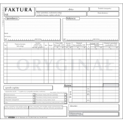 Druki samokopiujące Stolgraf Faktura VAT, format 2/3 A4 (1+2), 100 kartek (F21)