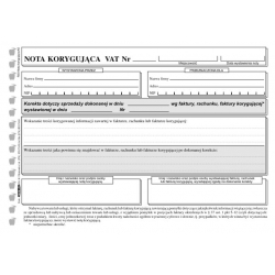Druki samokopiujące Stolgraf Nota korygująca VAT, format A5, 100 kartek (R30)